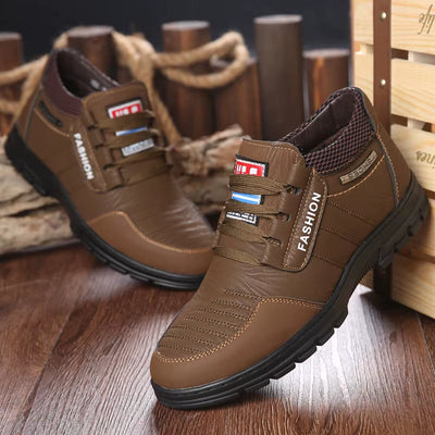 Genuine Leather Men Shoes Platform Casual Shoes 2021 Winter Outdoor Walking Hiking Shoe Fashion Male Business Sneakers Zapatos