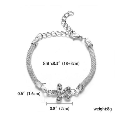 RINHOO 925 Jewelry Silver Color Bracelet s For Women Bracelet Fashion Wedding Banquet Bracelet S & Bangles Valentine''s Day Gift