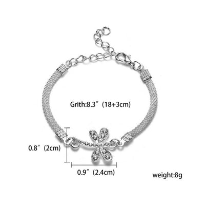 RINHOO 925 Jewelry Silver Color Bracelet s For Women Bracelet Fashion Wedding Banquet Bracelet S & Bangles Valentine''s Day Gift