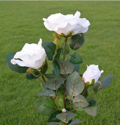 white rose lantern 3LED white romantic rose lantern