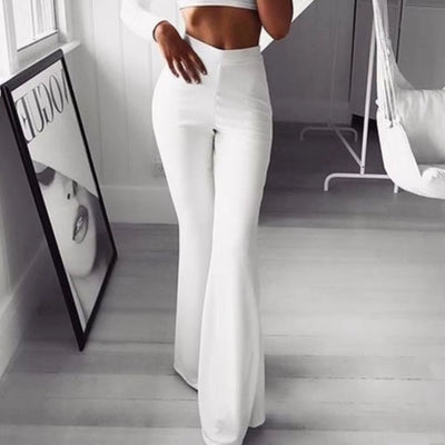 Women Flare Pants Sweatpants Solid Legging High Waist Slim Fit Trousers Fitness Pants Joggers Pantalon Femme Pantalones De Mujer