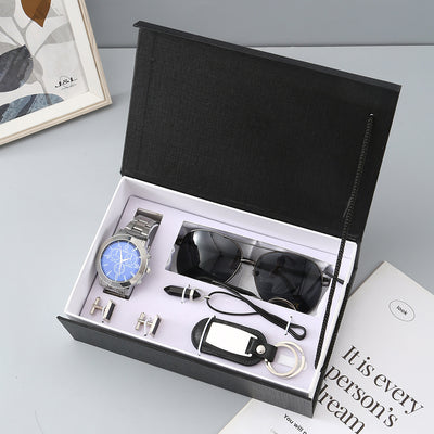 Teacher's Day Men's Gift Suit Quartz Watch Sunglasses Ballpoint Pen Keychain Business Gift Box Suit