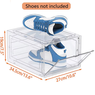 Simple Household Living Room Shoe Storage Box Thickened Plastic Transparent Shoe Cabinet Sneakers High Heels Organizer Box