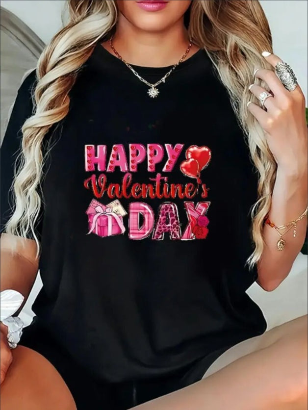 Love Valentine'S Day T-Shirt,   Couple T-Shirt, Couple Christmas, Fashion Casual T-Shirt, Short-Sleeved T-Shirt