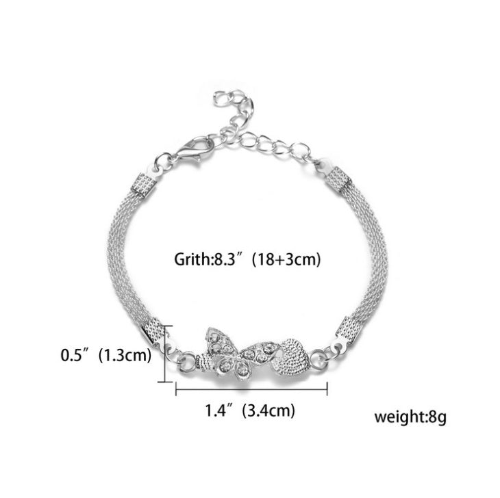 RINHOO 925 Jewelry Silver Color Bracelet s For Women Bracelet Fashion Wedding Banquet Bracelet S & Bangles Valentine''s Day Gift