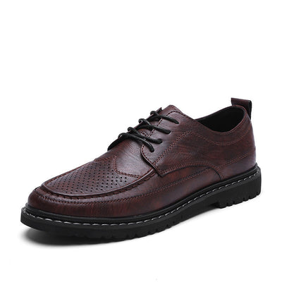 Chaussures en cuir Chaussures décontractées Chaussures d'été pour hommes Chaussures en cuir respirantes de petite taille