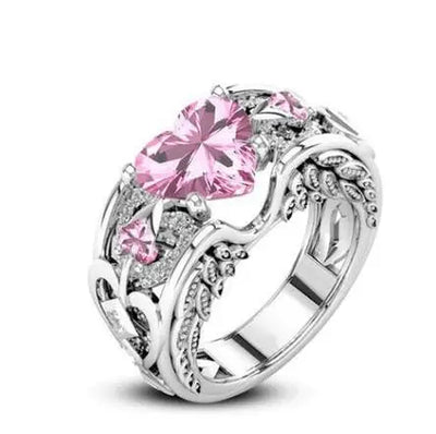 Bague classique en argent sterling 925 authentique de 5 couleurs avec cœur d'amour multicolore et zircon, bijoux de mariage, cadeau pour mère Anel Bijoux