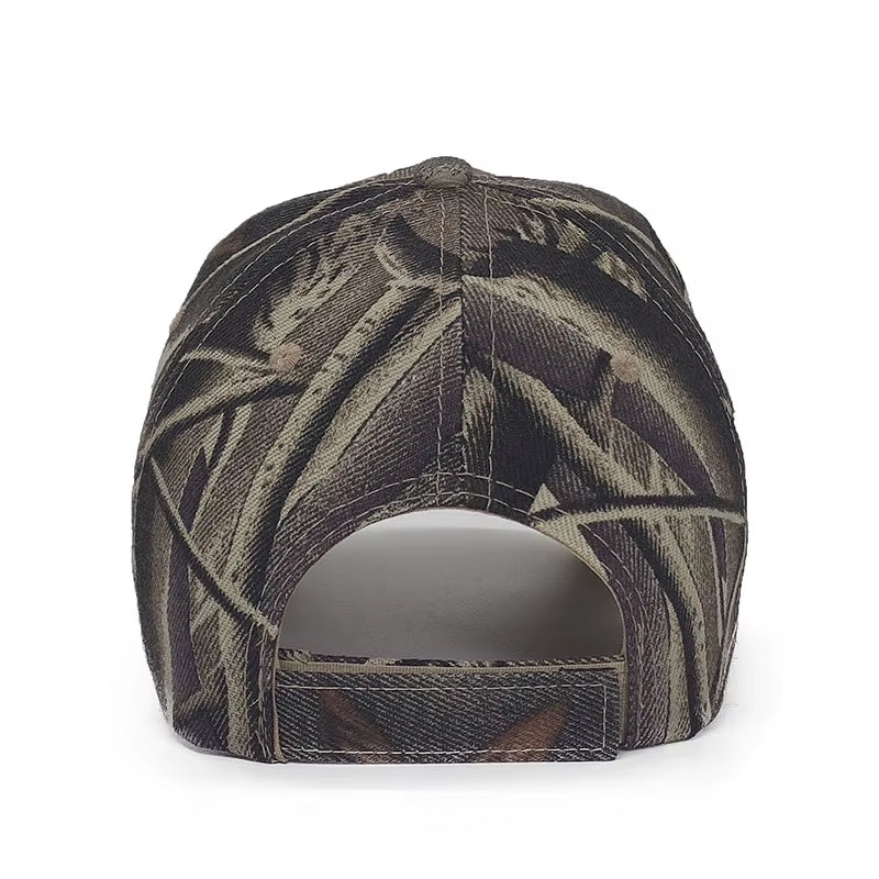 Casquette de baseball camouflage pour homme et femme, chapeau à rabat, broderie de poisson, casquettes en os, Gorras, casquette décontractée, chapeaux de chasse en plein air