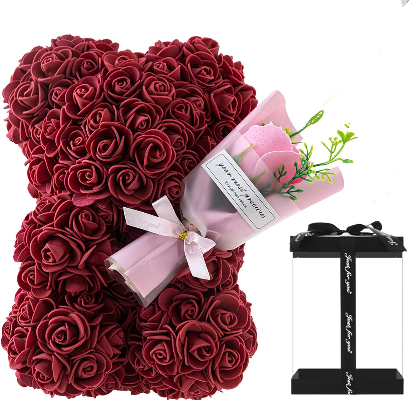 Rose Bear Preserved Fresh Flower Valentine's Day Birthday Gift