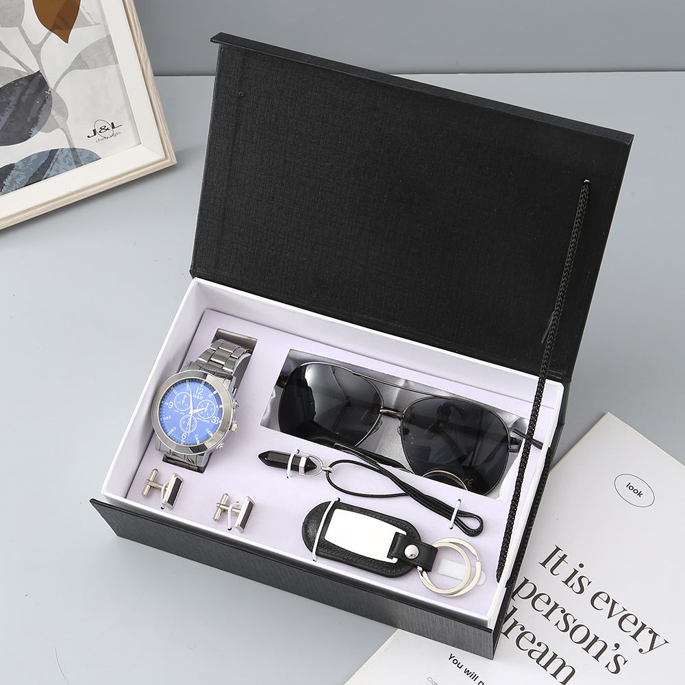 Teacher's Day Men's Gift Suit Quartz Watch Sunglasses Ballpoint Pen Keychain Business Gift Box Suit