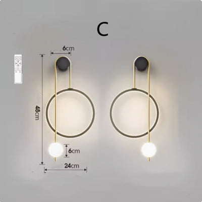 Wall Lamp, Bedside Lamp, Free Wiring Aisle Lamp