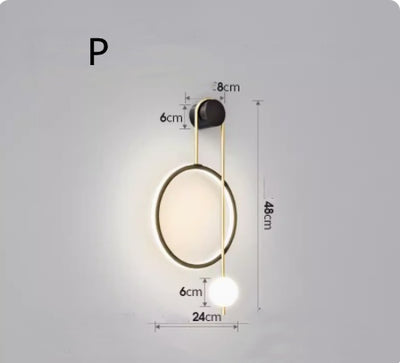 Wandlampe, Nachttischlampe, Ganglampe mit freier Verkabelung