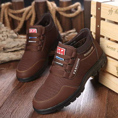 Genuine Leather Men Shoes Platform Casual Shoes 2021 Winter Outdoor Walking Hiking Shoe Fashion Male Business Sneakers Zapatos