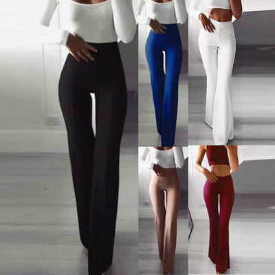 Women Flare Pants Sweatpants Solid Legging High Waist Slim Fit Trousers Fitness Pants Joggers Pantalon Femme Pantalones De Mujer