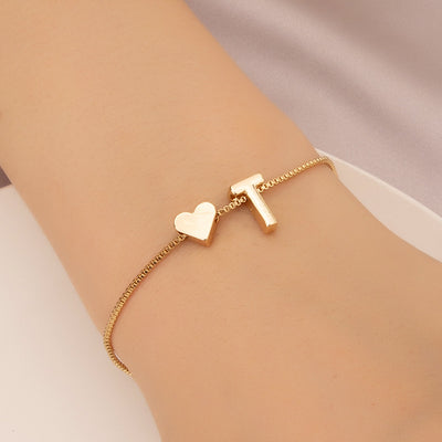 Bracelet Love Heart English Letter Personality Ornament Simple