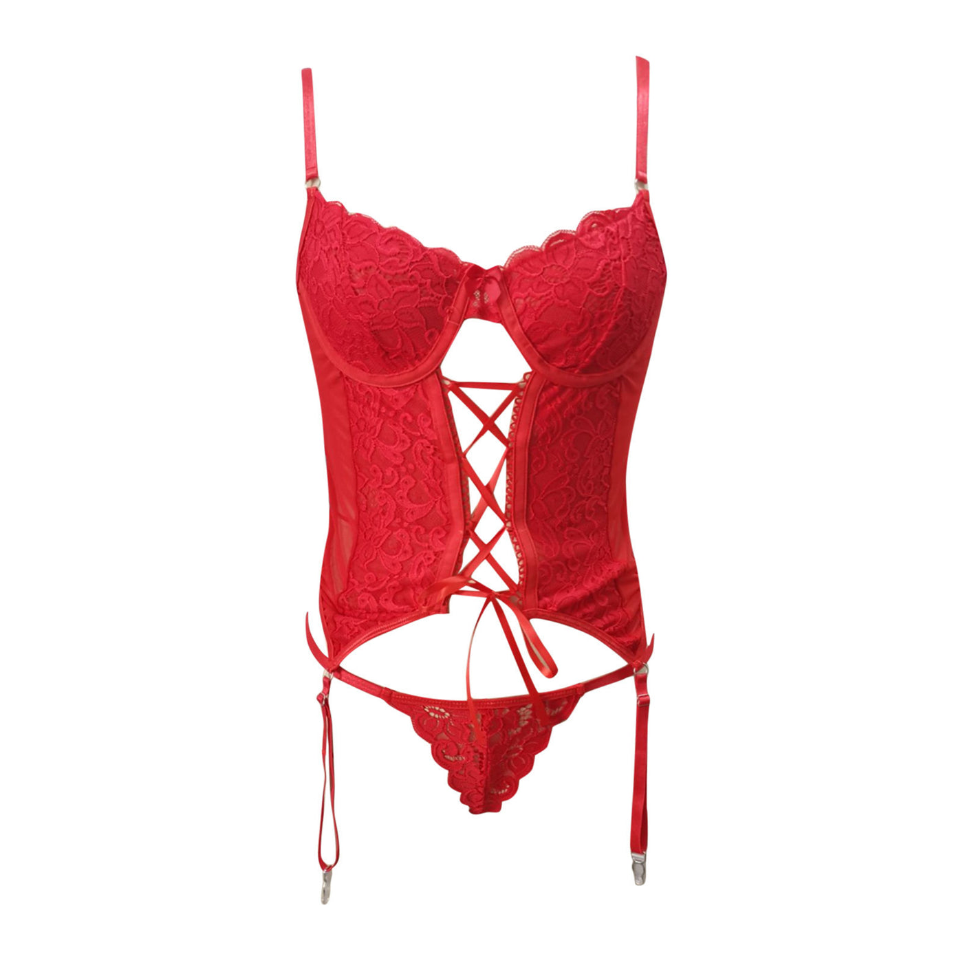 Women's Red Valentine's Day Lace Suit