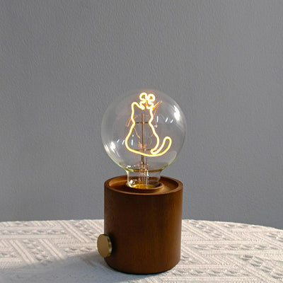 Cat Lamp Bedroom Bedside Lamp Creative Portable Rechargeable Table Lamp