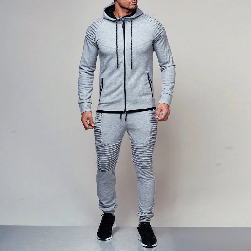 Ensemble de survêtement de course 2 pièces pour homme, sweat-shirt de sport, vêtements de sport, costume d'entraînement, vêtements de sport en plein air 