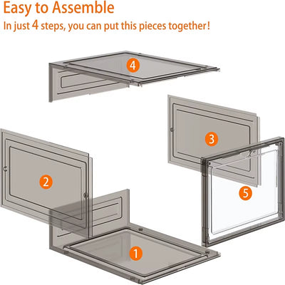 Einfache Haushalts-Wohnzimmer-Schuhaufbewahrungsbox, verdickter Kunststoff, transparenter Schuhschrank, Turnschuhe, High Heels, Organizer-Box