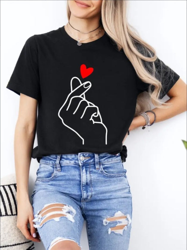 Love Valentine'S Day T-Shirt,   Couple T-Shirt, Couple Christmas, Fashion Casual T-Shirt, Short-Sleeved T-Shirt