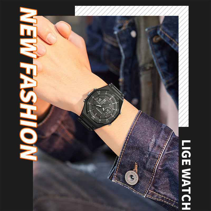 Montre de sport pour homme étudiant tendance grand cadran