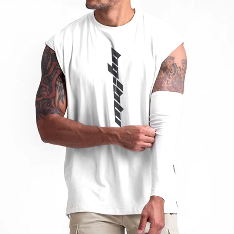 Men Sleeveless Shirt Mesh Material Quick Dry Breathable Tank Top Vest Men Gym Fitness Basketball Workout Beach Top Tee