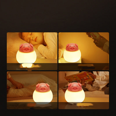 Pig Silicone Pat Lamp Bedroom Table Lamp Bedside Lamp