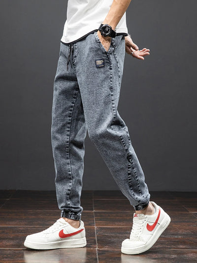 Spring Summer Black Blue Cargo Jeans Men Streetwear Denim Jogger Pants Men Baggy Harem Jean Trousers plus Size 6XL 7XL 8XL